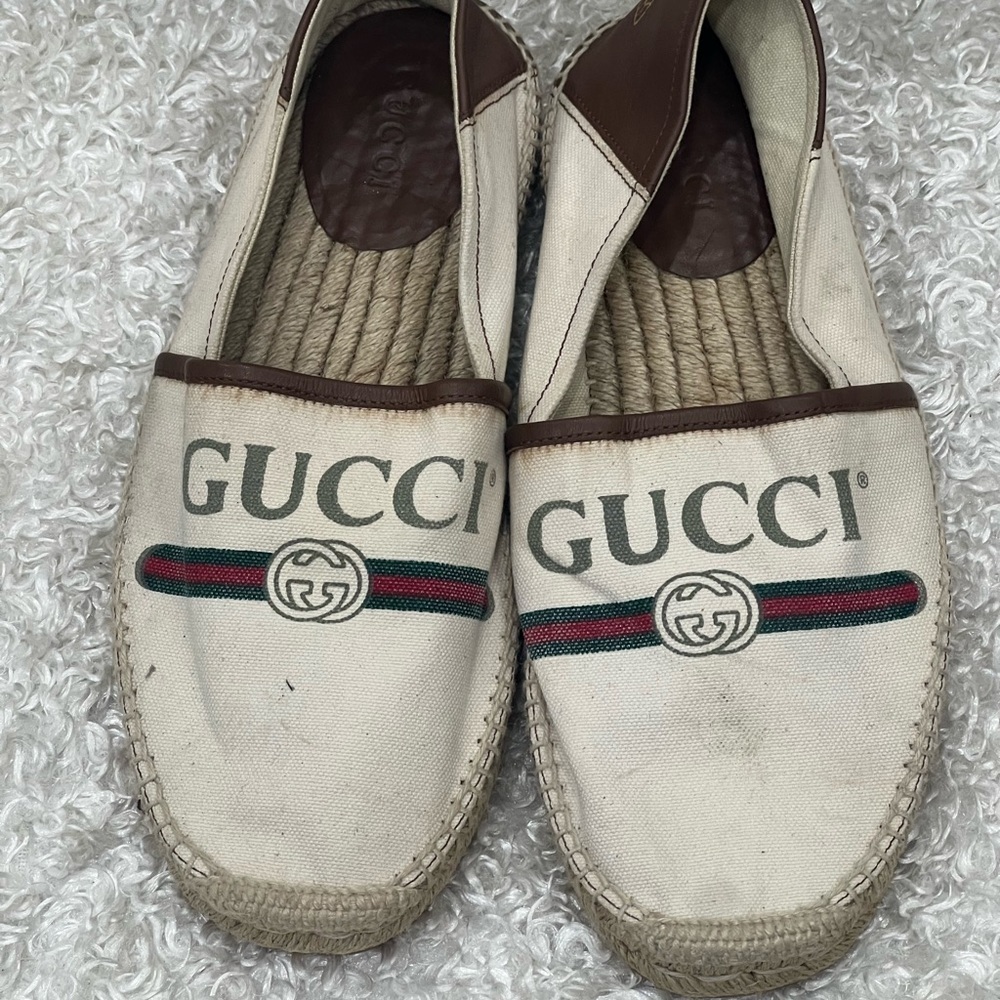 Gucci Mens Alejandro Canvas Espadrilles